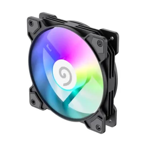 Кулер для корпусу GAMEMAX 120 мм, 4pin(M/F)/3pin(M/F), ARGB, PWM, чорна рамка FN12A-S5 UA