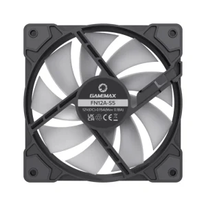 Кулер для корпусу GAMEMAX 120 мм, 4pin(M/F)/3pin(M/F), ARGB, PWM, чорна рамка FN12A-S5 UA