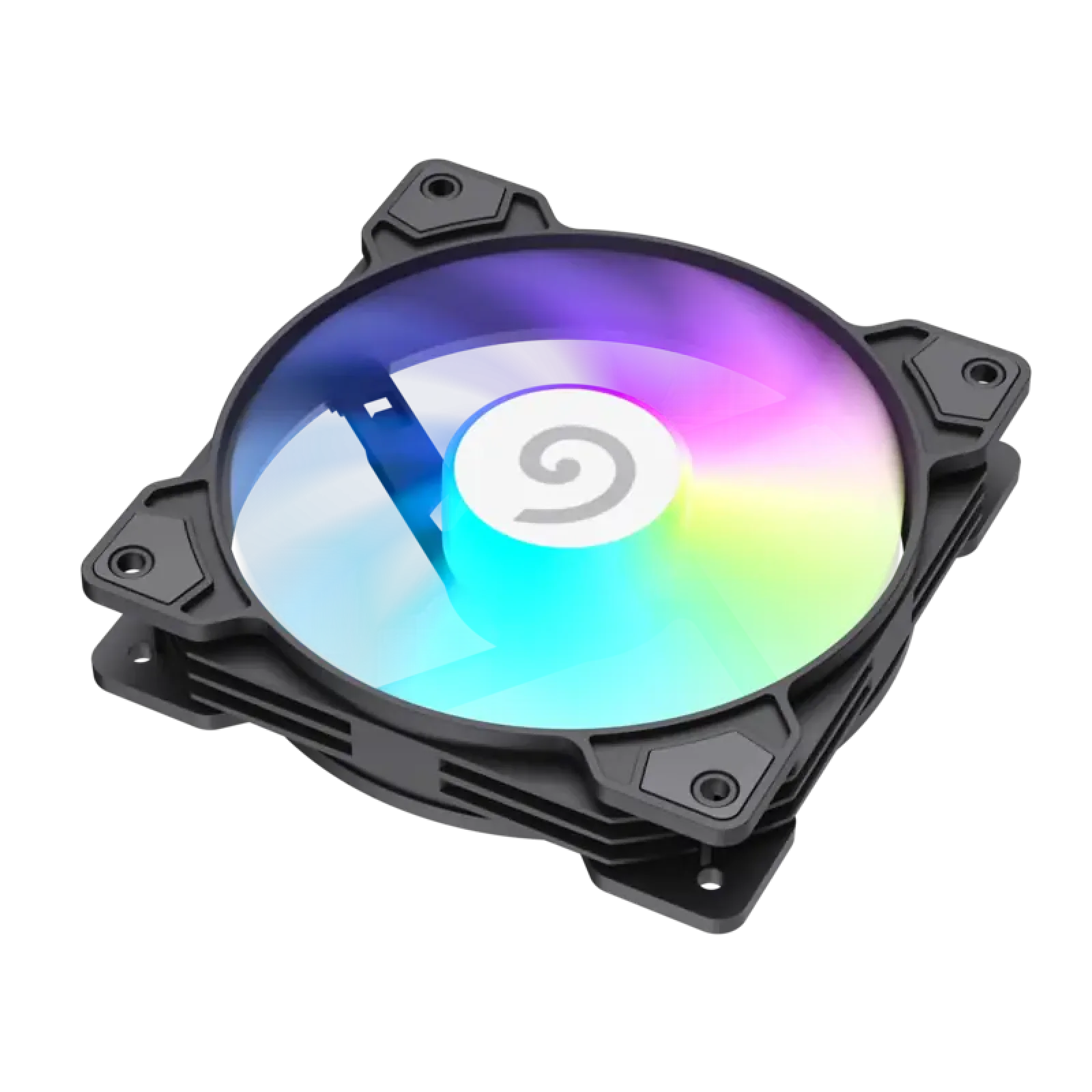 Кулер для корпусу GAMEMAX 120 мм, 4pin(M/F)/3pin(M/F), ARGB, PWM, чорна рамка FN12A-S5 UA