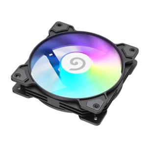 Кулер для корпусу GAMEMAX 120 мм, 4pin(M/F)/3pin(M/F), ARGB, PWM, чорна рамка FN12A-S5 UA