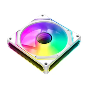 Кулер для корпусу GAMEMAX 120 мм, 4pin(M/F)/3pin(M/F), ARGB, PWM, білий, реверсивний FN12A-S8I-RW UA