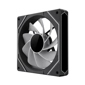 Кулер для корпусу GAMEMAX 120 мм, 4pin(M/F)/3pin(M/F), ARGB, PWM, чорна рамка, реверсивний FN12A-S8I-R UA
