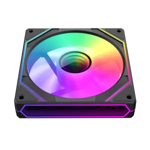 Кулер для корпусу GAMEMAX 120 мм, 4pin(M/F)/3pin(M/F), ARGB, PWM, чорна рамка, реверсивний FN12A-S8I-R UA