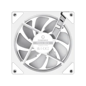 Кулер для корпусу GAMEMAX 120 мм, 4pin(M/F)/3pin(M/F), ARGB, PWM, білий FN12A-S8I-W UA