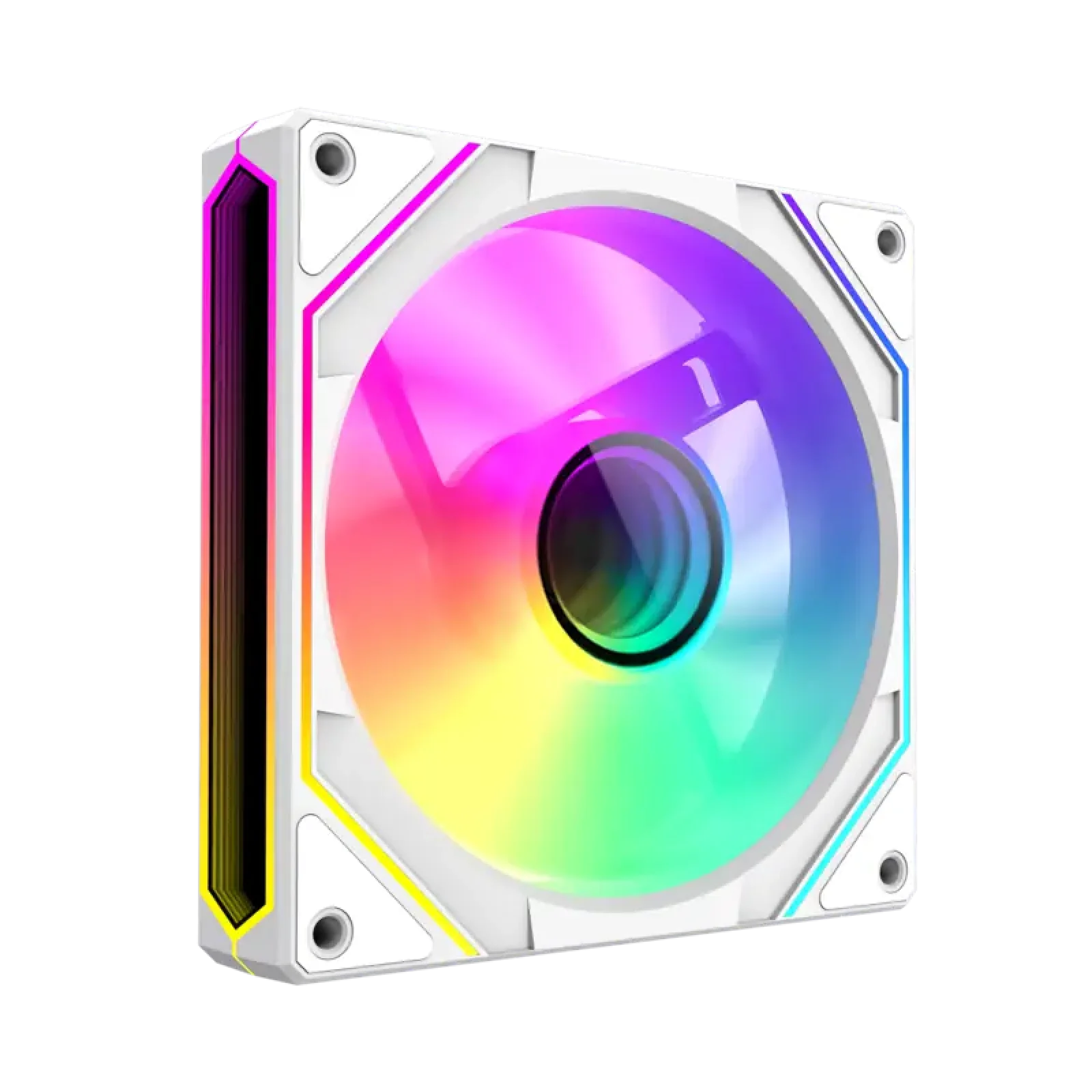 Кулер для корпусу GAMEMAX 120 мм, 4pin(M/F)/3pin(M/F), ARGB, PWM, білий FN12A-S8I-W UA