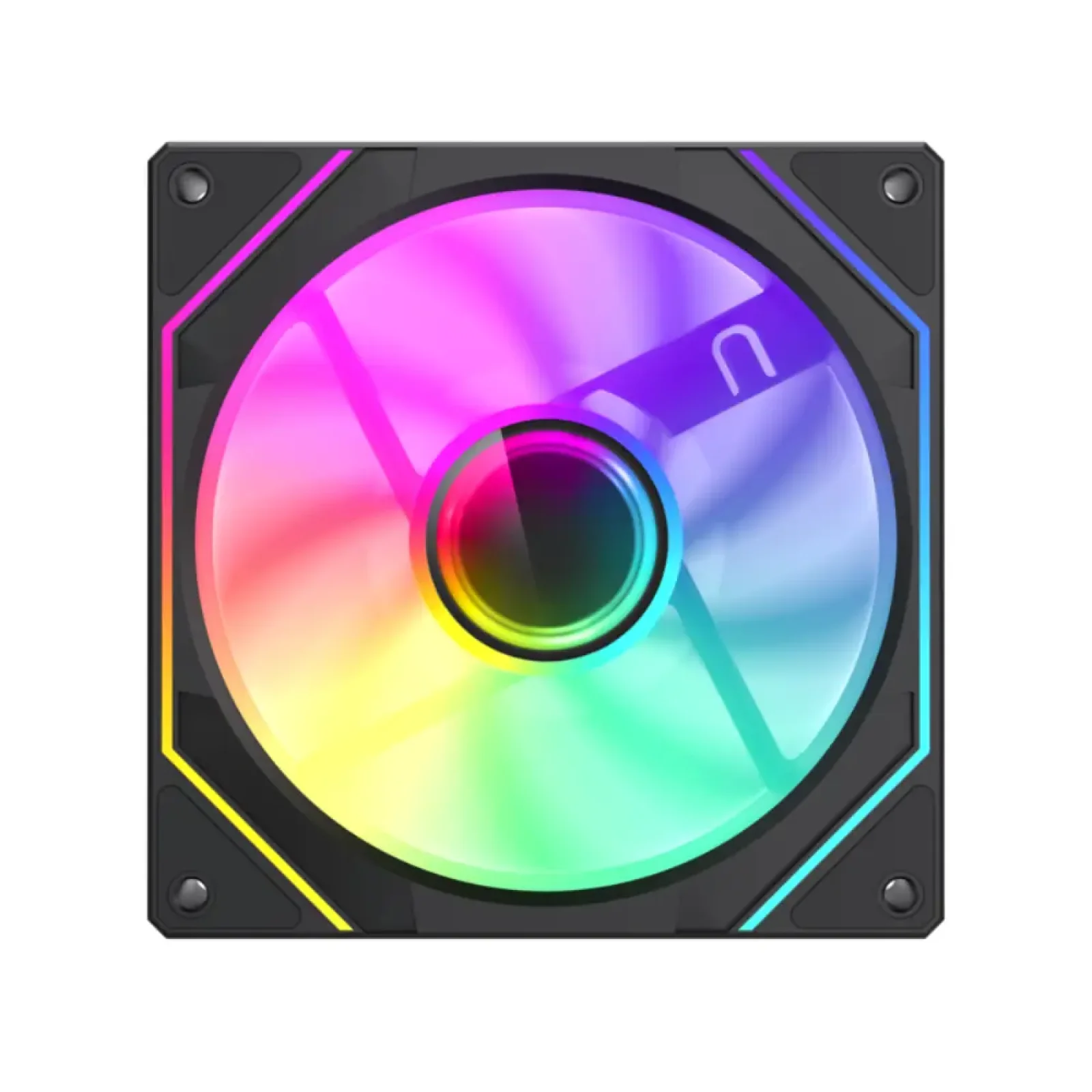 Кулер для корпуса GAMEMAX 120 мм, 4pin(M/F)/3pin(M/F), ARGB, PWM, чорна рамка FN12A-S8I UA