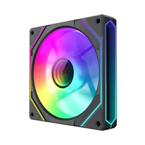 Кулер для корпуса GAMEMAX 120 мм, 4pin(M/F)/3pin(M/F), ARGB, PWM, чорна рамка FN12A-S8I UA