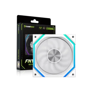 Кулер для корпусу GAMEMAX 120 мм, 4pin(M/F)/3pin(M/F), ARGB, PWM, білий, реверсивний FN12A-N2-RW UA