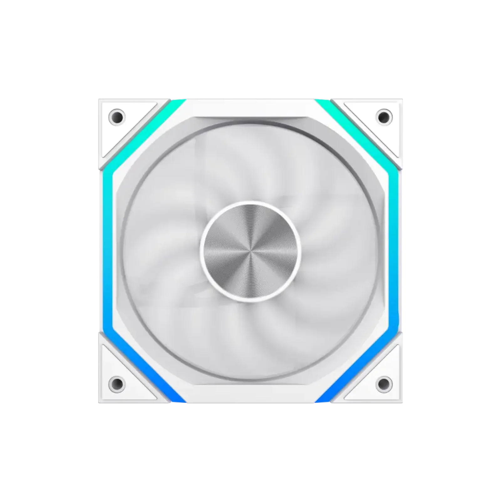 Кулер для корпуса GAMEMAX 120 мм, 4pin(M/F)/3pin(M/F), ARGB, PWM, білий FN12A-N2-W UA