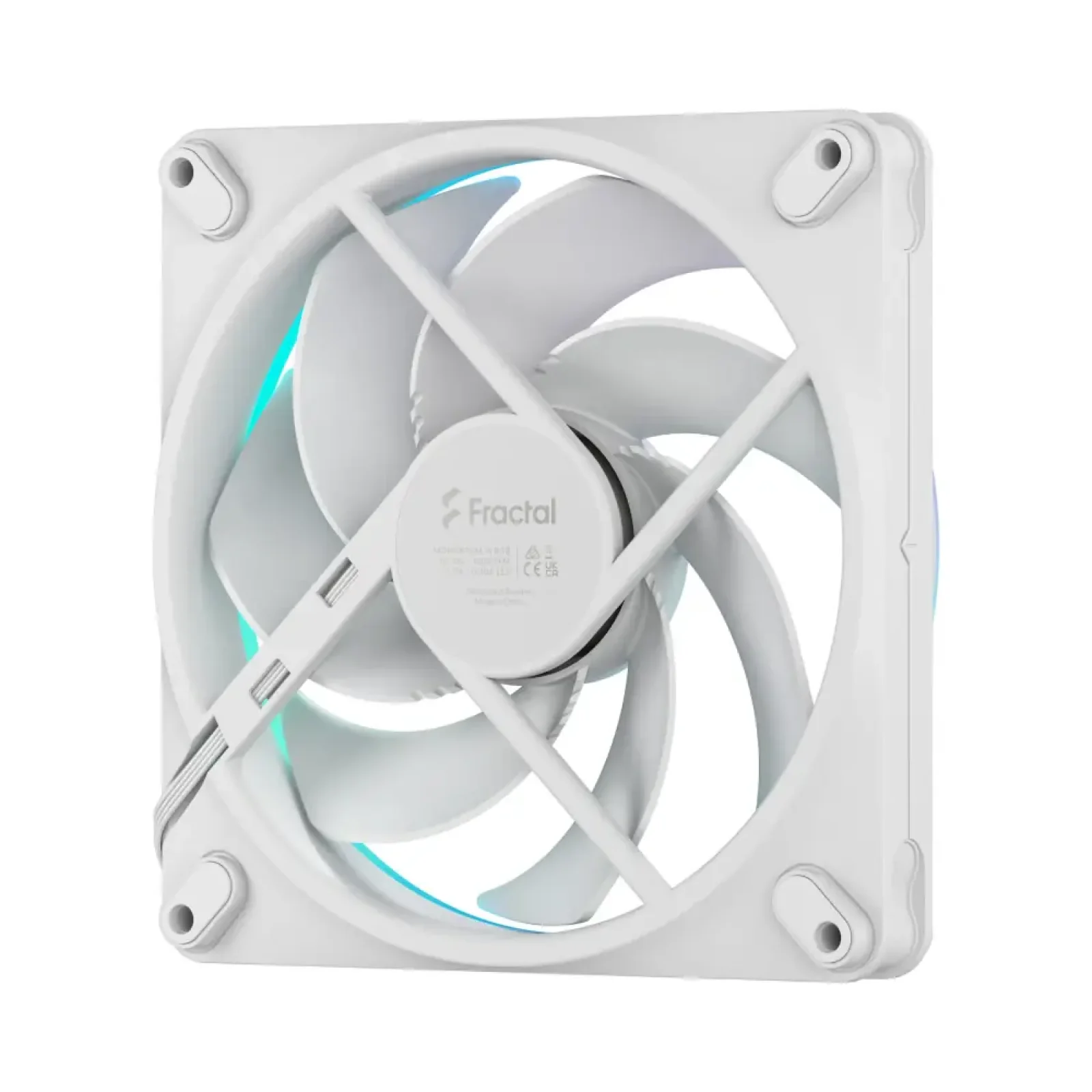 Вентилятор для корпуса FRACTAL DESIGN 140 мм, білий, ARGB PWM, Zero-RPM capability, Momentum 14 RGB White (FD-F-MR1-1402) UA