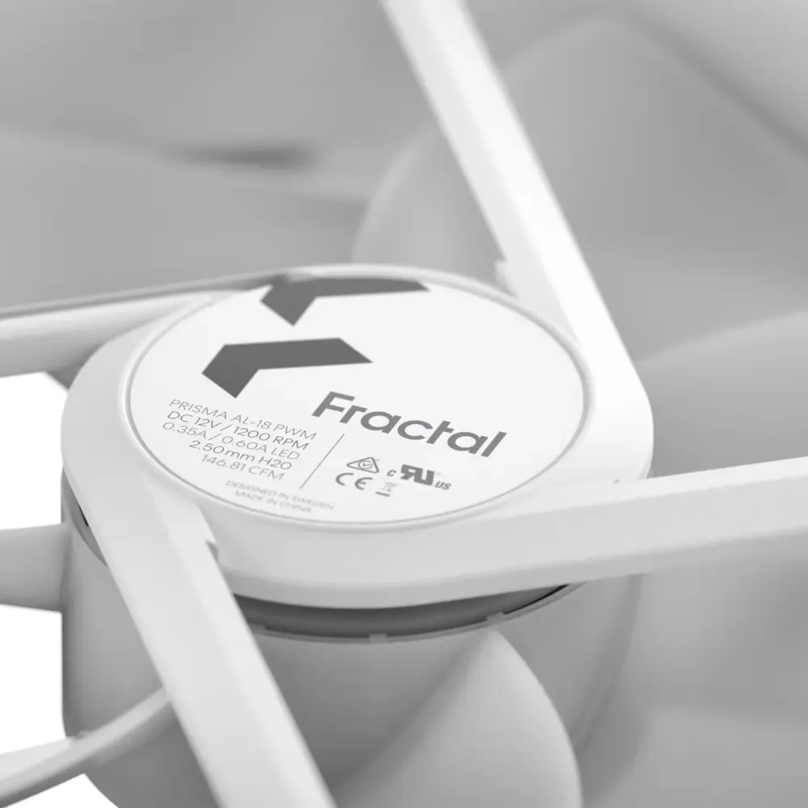 Вентилятор для корпуса FRACTAL DESIGN 180 мм, білий, ARGB PWM, Prisma AL-18 ARGB PWM White (FD-FAN-PRI-AL18-PWM-WT) UA