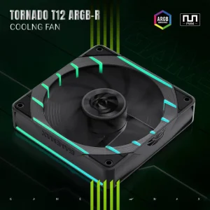 Кулер для корпуса GAMEMAX 120мм 3pin AURA (M/F)&4pin PWM Air Flow66.89 CFM Static Air Pressure2.62mm - H2ON Tornado T12 ARGB-R UA