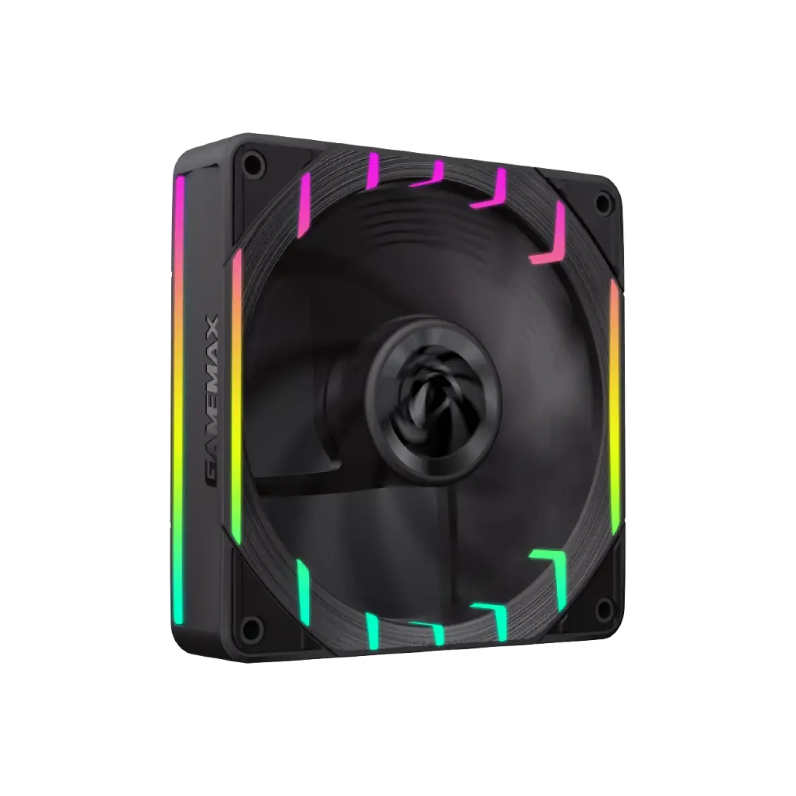 Кулер для корпуса GAMEMAX 120мм 3pin AURA (M/F)&4pin PWM Air Flow66.89 CFM Static Air Pressure2.62mm - H2ON Tornado T12 ARGB-R UA