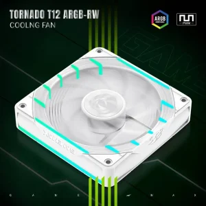 Кулер для корпуса GAMEMAX 120мм 3pin AURA (M/F)&4pin PWM Air Flow66.89 CFM Static Air Pressure2.62mm - H2ON Tornado T12 ARGB-RW UA