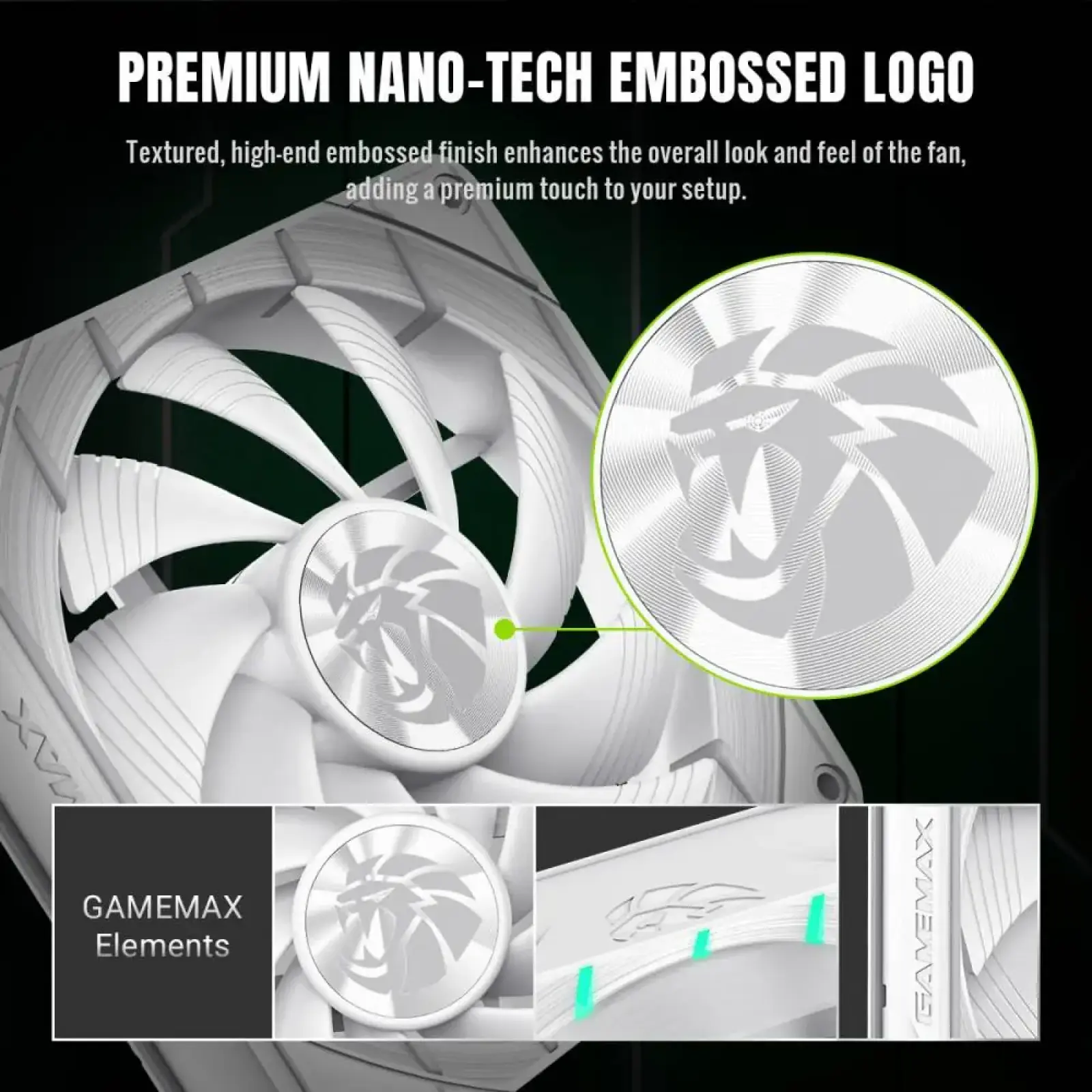 Кулер для корпуса GameMax Tornado T12 ARGB-W UA