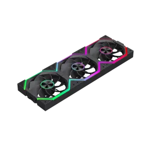 Кулер для корпуса GameMax FN12A-N2 Wireless Revers Black 3pcs (FN12A-N2 WL-R) UA