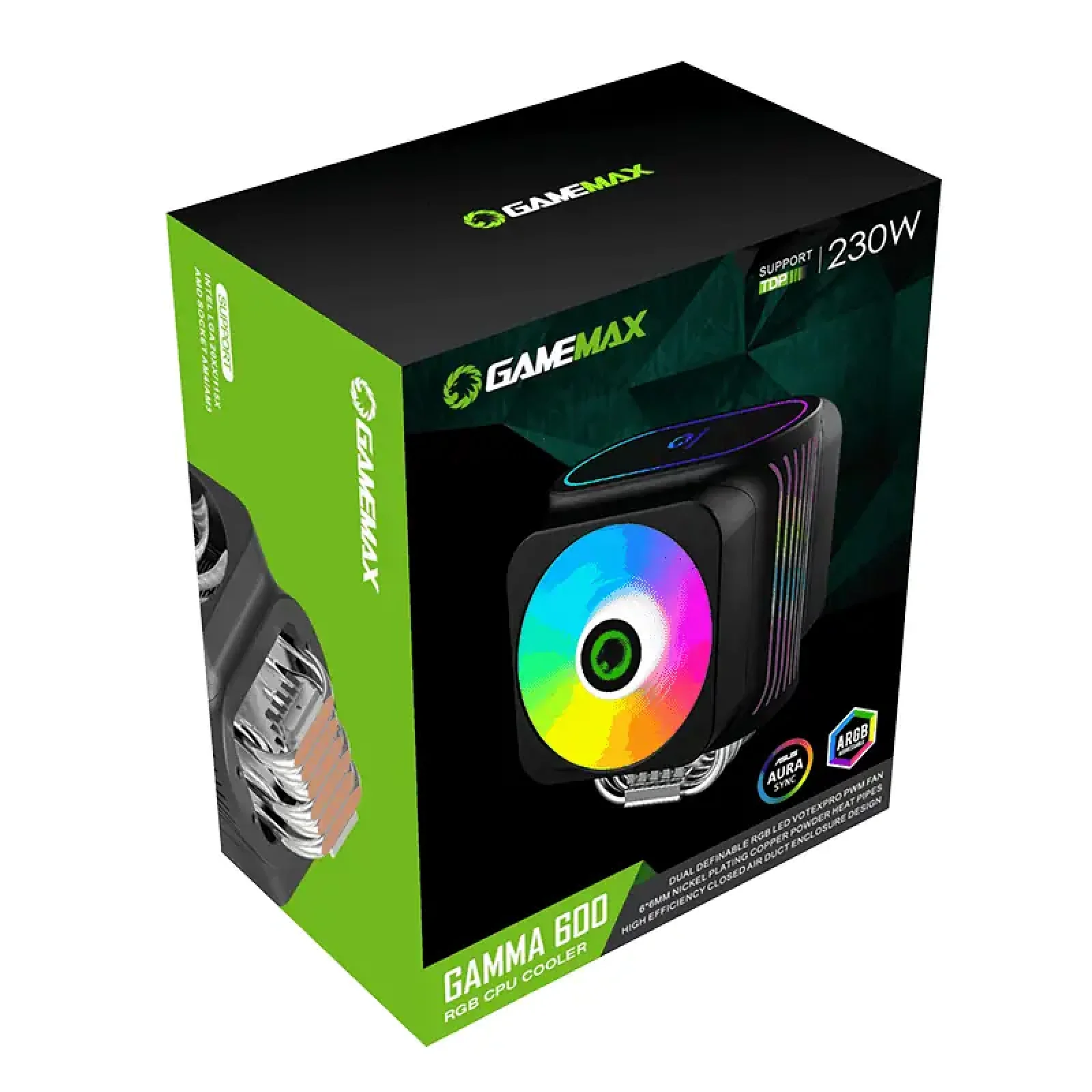 Процесорний кулер GAMEMAX Intel:1851/1700/1366/1200/115X/2 0XX/775; AMD:AM2,3,4,5/AM2+,3+/FM1,2,2+; TDP 230W Gamma 600 UA