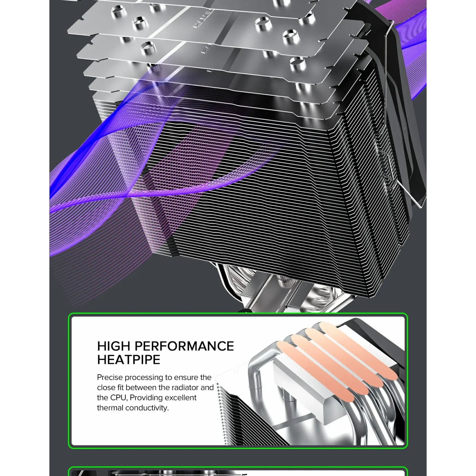 Процесорний кулер GAMEMAX Intel/AMD,TDP 200W,Intel LGA: 20XX/115X/1200/1700;AMD:AM2+/AM3/AM4/AM5 Sigma 540 UA