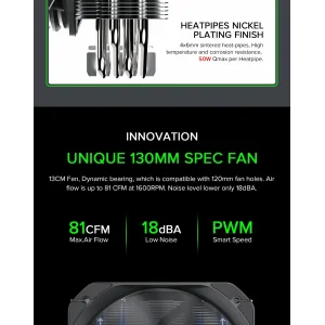Процесорний кулер GAMEMAX Intel/AMD,TDP 200W,Intel LGA: 20XX/115X/1200/1700;AMD:AM2+/AM3/AM4/AM5 Sigma 540 UA