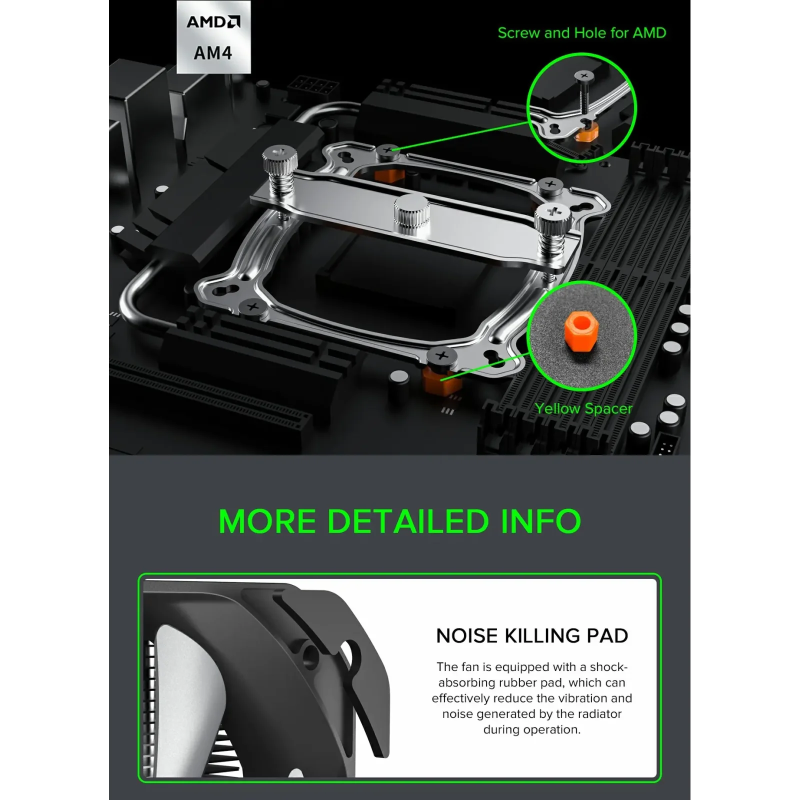 Процесорний кулер GAMEMAX Intel/AMD,TDP 200W,Intel LGA: 20XX/115X/1200/1700;AMD:AM2+/AM3/AM4/AM5 Sigma 540 ARGB UA