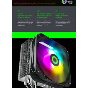 Процесорний кулер GAMEMAX Intel/AMD,TDP 200W,Intel LGA: 20XX/115X/1200/1700;AMD:AM2+/AM3/AM4/AM5 Sigma 540 ARGB UA