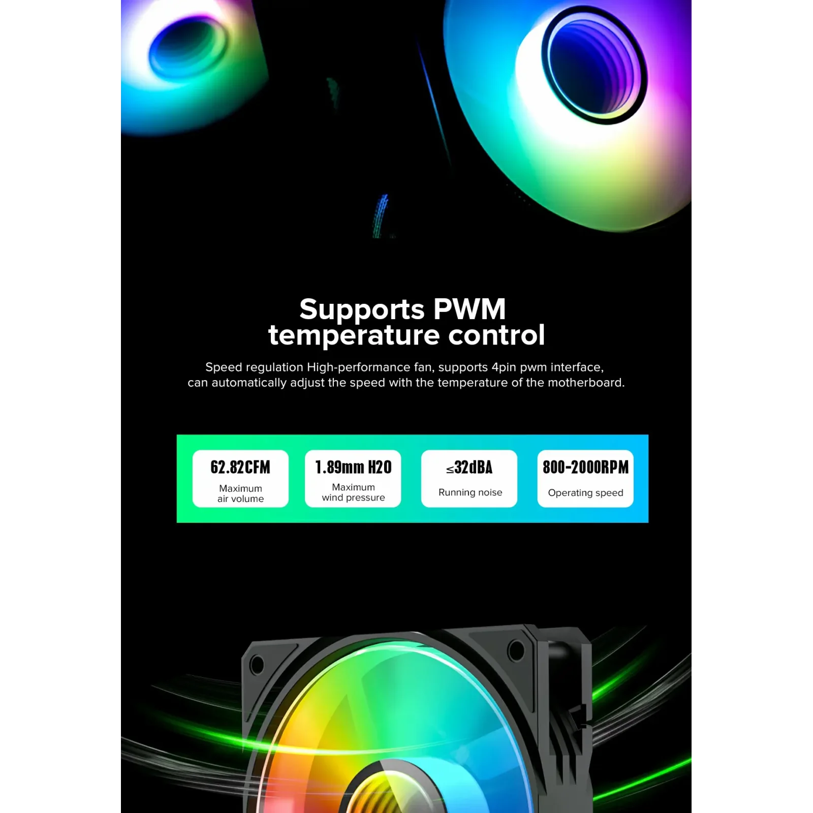 Процесорний кулер GAMEMAX 62.82 CFM, 1.89mmH20, 32dBA, 800 -2000RPM water pump: RPM 2300, NOICE 26.9dBA, Con IceBurg 360 Infinity UA