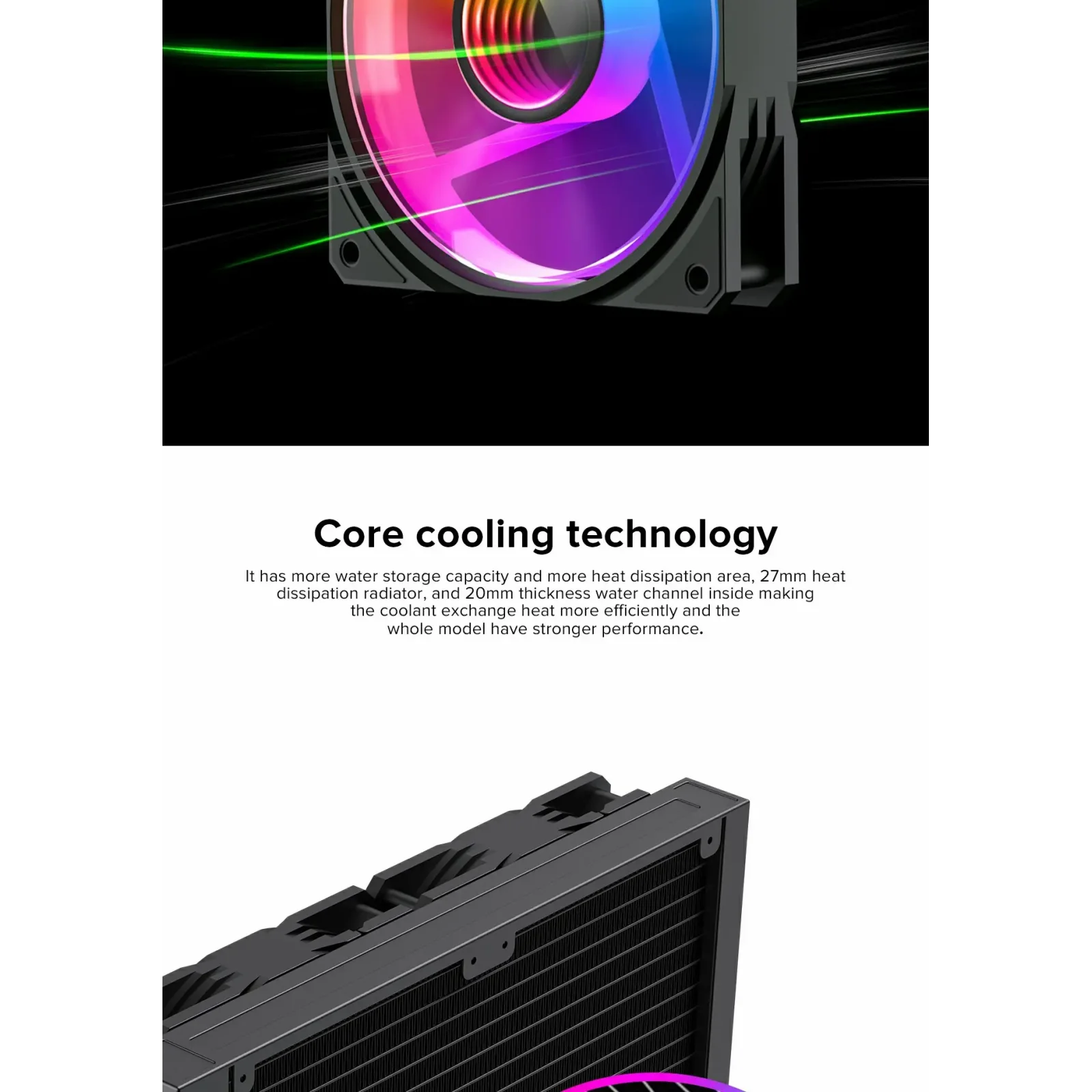 Процессорный кулер GAMEMAX 62.82 CFM, 1.89mmH20, 32dBA, 800 -2000RPM ,water pump: RPM 2300, NOICE 26.9dBA, Con IceBurg 240 Infinity UA