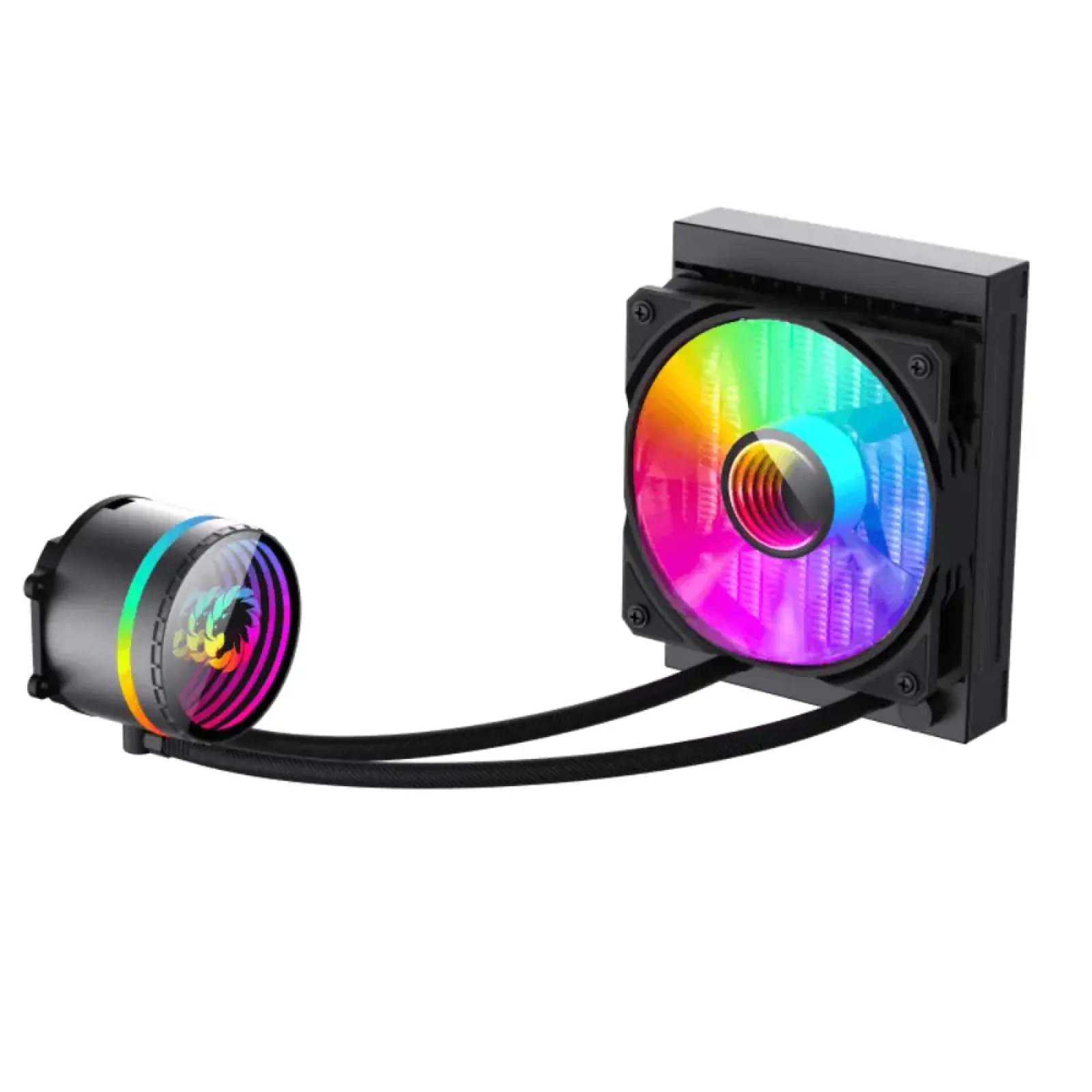 Процессорный кулер GAMEMAX 62.82 CFM, 1.89mmH20, 32dBA, 800 -2000RPM ,water pump: RPM 2300, NOICE 26.9dBA, Con Iceburg 120 Black infinity UA