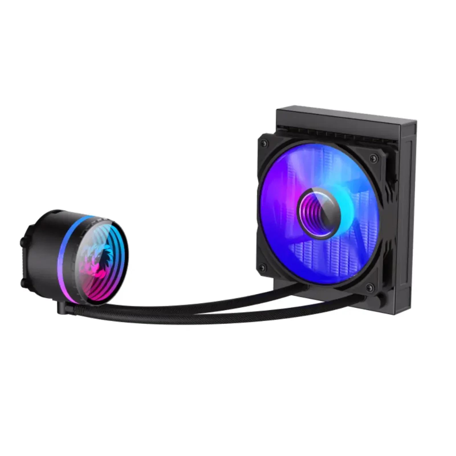 Процессорный кулер GAMEMAX 62.82 CFM, 1.89mmH20, 32dBA, 800 -2000RPM ,water pump: RPM 2300, NOICE 26.9dBA, Con Iceburg 120 Black infinity UA