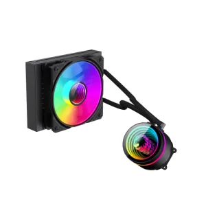 Процессорный кулер GAMEMAX 62.82 CFM, 1.89mmH20, 32dBA, 800 -2000RPM ,water pump: RPM 2300, NOICE 26.9dBA, Con Iceburg 120 Black infinity UA