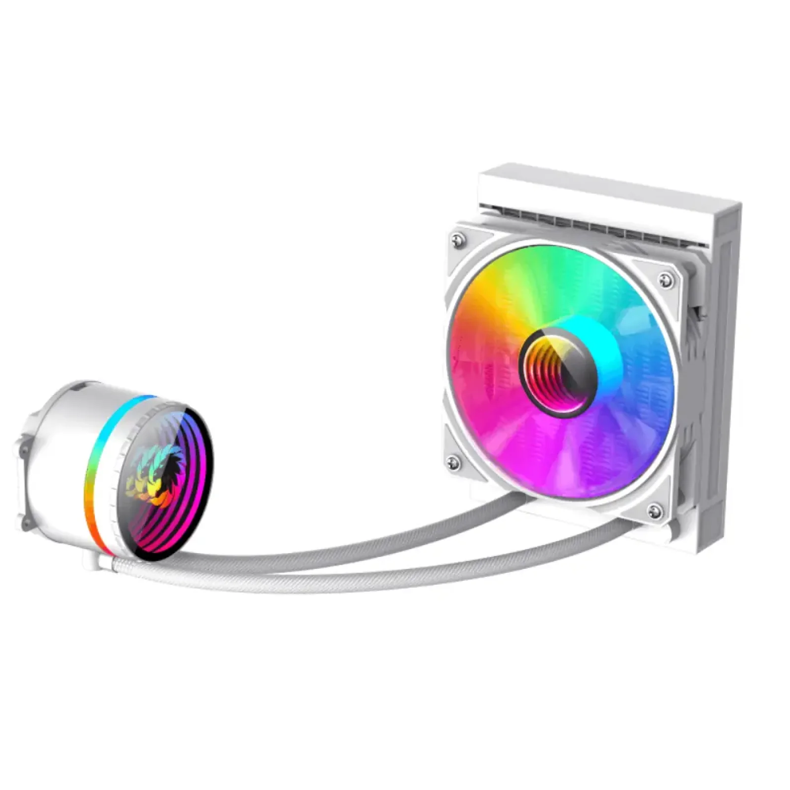 Процессорный кулер GAMEMAX 62.82 CFM, 1.89mmH20, 32dBA, 800 -2000RPM ,water pump: RPM 2300, NOICE 26.9dBA, Con Iceburg 120 White infinity UA
