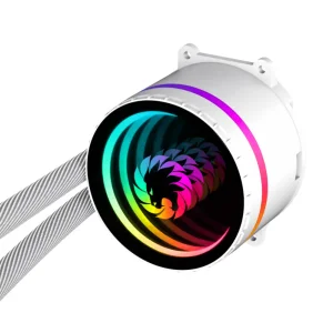 Процессорный кулер GAMEMAX 62.82 CFM, 1.89mmH20, 32dBA, 800 -2000RPM ,water pump: RPM 2300, NOICE 26.9dBA, Con Iceburg 120 White infinity UA