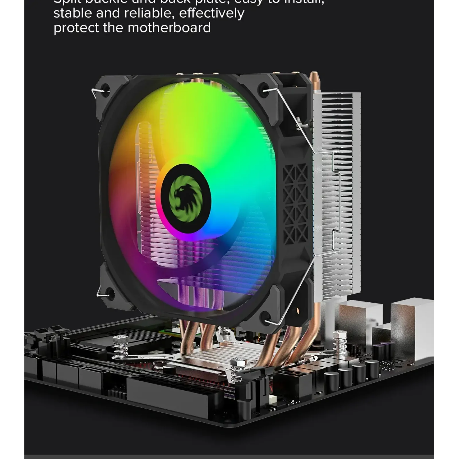 Процесорний кулер GAMEMAX Intel/AMD TDP 190W ,fan speed 80 0~1600RPM (PWM)±10%, air flow 68 CFM (MAX)Intel: L Ice Blade Frgb UA