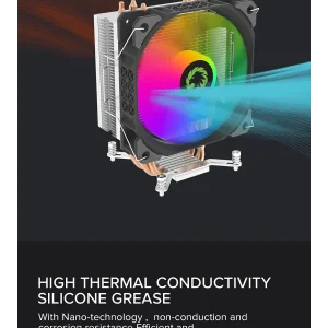 Процесорний кулер GAMEMAX Intel/AMD TDP 190W ,fan speed 80 0~1600RPM (PWM)±10%, air flow 68 CFM (MAX)Intel: L Ice Blade Frgb UA