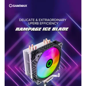 Процесорний кулер GAMEMAX Intel/AMD TDP 190W ,fan speed 80 0~1600RPM (PWM)±10%, air flow 68 CFM (MAX)Intel: L Ice Blade Frgb UA