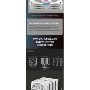 Процесорний кулер GAMEMAX Intel LGA1700/115X/1200 AMD  A M5/AM4 Twin 600 White UA