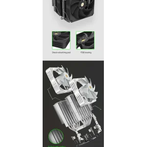 Процесорний кулер GAMEMAX Intel LGA1700/115X/1200 AMD  A M5/AM4 Twin 600 White UA