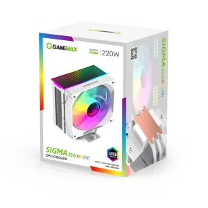 Процесорний кулер GAMEMAX Intel/AMD,TDP 220W,Intel LGA: 1366/115X/1700/1851;AMD:AM4/AM5 Sigma 550 Infinity WH UA