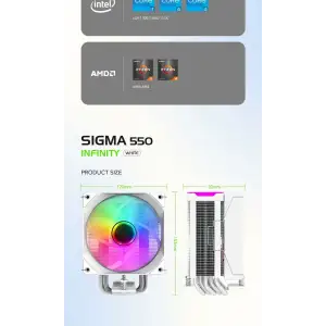 Процессорный кулер GameMax Sigma 550 Infinity WH UA