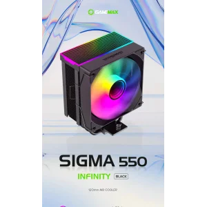 Процессорный кулер GAMEMAX Intel/AMD,TDP 220W,Intel LGA: 1366/115X/1700/1851;AMD:AM4/AM5 Sigma 550 Infinity BK UA