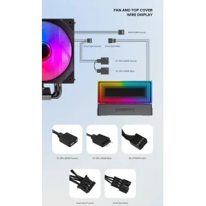 Процессорный кулер GAMEMAX Intel/AMD,TDP 220W,Intel LGA: 1366/115X/1700/1851;AMD:AM4/AM5 Sigma 550 Infinity BK UA