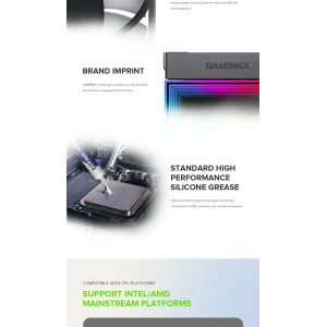 Процессорный кулер GAMEMAX Intel/AMD,TDP 220W,Intel LGA: 1366/115X/1700/1851;AMD:AM4/AM5 Sigma 550 Infinity BK UA
