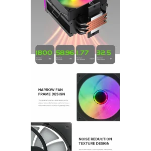 Процессорный кулер GAMEMAX Intel/AMD,TDP 220W,Intel LGA: 1366/115X/1700/1851;AMD:AM4/AM5 Sigma 550 Infinity BK UA
