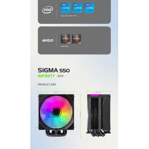 Процессорный кулер GameMax Sigma 550 Infinity BK UA