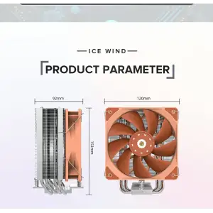 Процессорный кулер GAMEMAX Intel LGA115X/1366/1700 AMD AM4/AM5TDP 200W Ice Wind UA