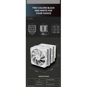 Процесорний кулер GAMEMAX Intel LGA1700/115X/1200 AMD  A M5/AM4TDP 250 Twin 600 Black UA