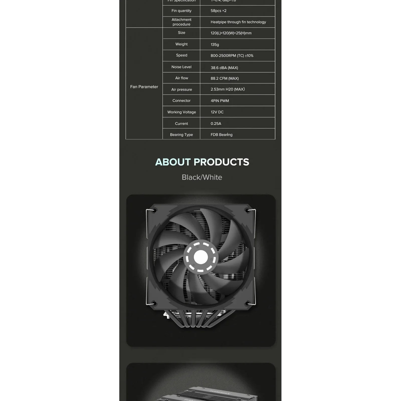 Процесорний кулер GAMEMAX Intel LGA1700/115X/1200 AMD  A M5/AM4TDP 250 Twin 600 Black UA