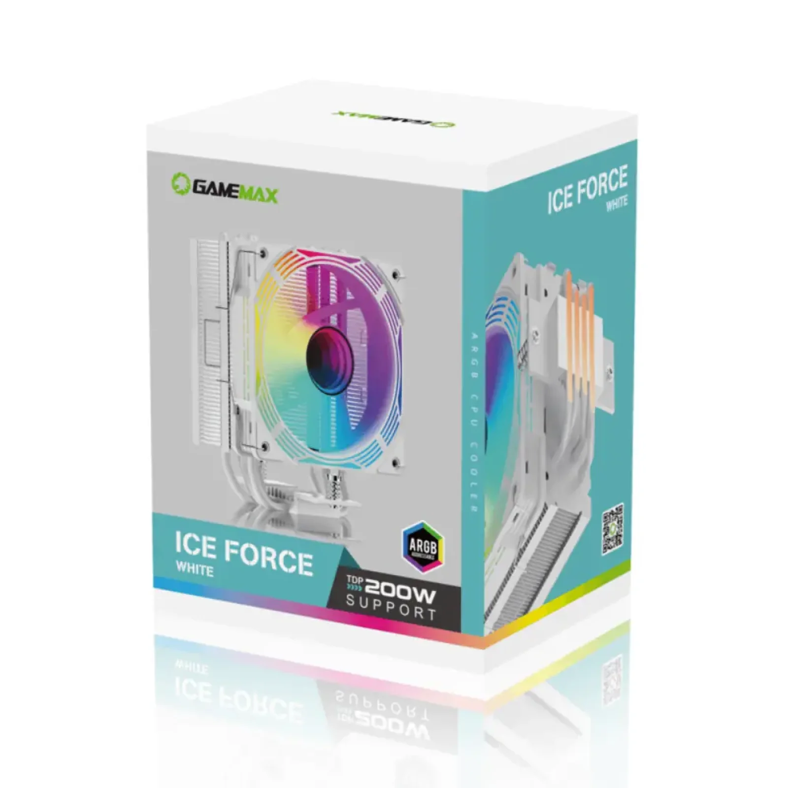 Процесорний кулер GAMEMAX Intel LGA1700/115X/1366 AMD A M5/AM4 TDP 200W Ice Force WH UA