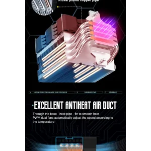 Процессорный кулер GAMEMAX Intel:1851/1700/1366/1200/115X; AMD: AM5/AM4, TDP 150W, Air Flow 48.8 CFM Gamma 90 Dark UA