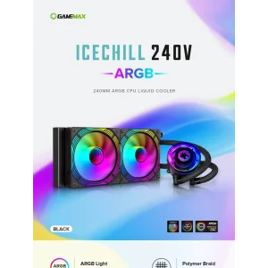 Процессорный кулер GAMEMAX 62.82 CFM, 1.89mmH20, 32dBA, 800 -2000RPM ,water pump: RPM 2300, NOICE 26.9dBA, Con IceChill 240V UA
